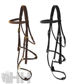 Bridle Pessoa Legacy Mexican Muserola with Rubber Reins