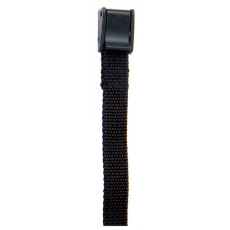 Black Thin Nylon Spur Thong Strap Black With Clip (Pair)