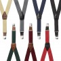Lexhis Elastic Braces With Clips/Leather And Plain Tape