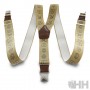 Lexhis Elasticated Braces With Clips/Leather And Iron Motifs Tape
