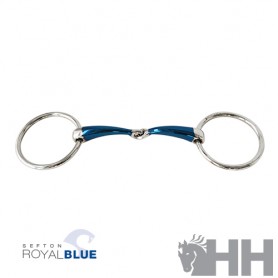 Filete Sefton Royal Blue Anilla Embocadura Partida Curva Con Bloqueo