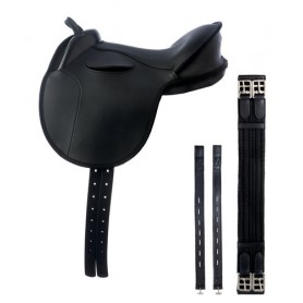 Lexhis Pinokio General Use English Saddle For Children Synthetic (Set of Saddle + Girth + Bindings)