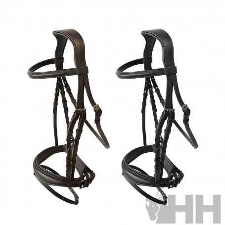 English Bridle Hh Sofia With Rubberised Canvas Reins