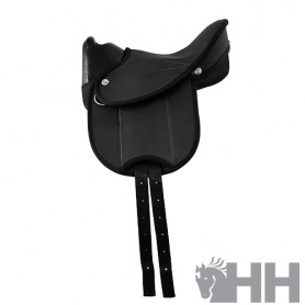 Hh General Use English Horse Saddle For Children Synthetic (Set of Saddle + Girth + Bindings)